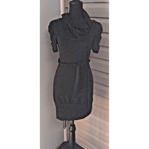 DELIRIOUS LITTLE BLACK COWL NECK SWEATER DRESS SIZE MED NWT